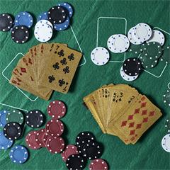 COFFRET DE 2 JEUX DE CARTES DOREES