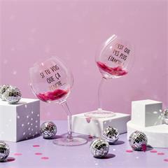 COFFRET 2 VERRES PENCHES DORES