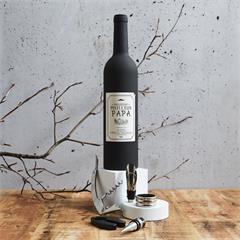 COFFRET BOUTEILLE 5 ACCESSOIRES VIN MEILLEUR PAPA