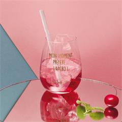 VERRE A COCKTAIL AVEC PAILLE