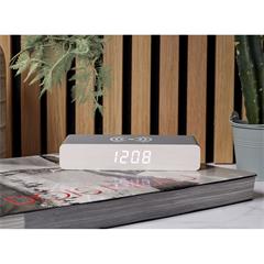 REVEIL CHARGEUR BOIS GRIS