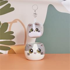 MUG ET PORTE-CLES SQUISHY CHAT
