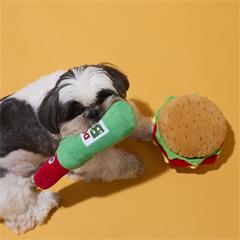 COFFRET JOUETS BURGER ET BIERE POUR CHIEN M8