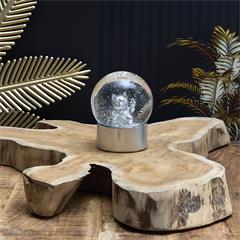 BOULE A NEIGE CHAT F*CK ARGENT