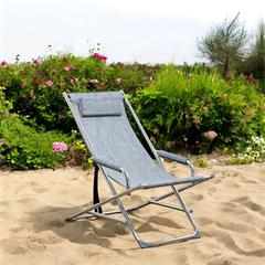 CHAISE LONGUE BLEU CHINE