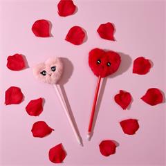 STYLOS PELUCHE CŒUR SWEETY ASSORTIS