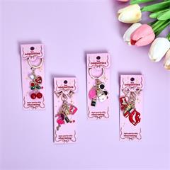 PORTE-CLES CHARMING LES COQUETTES ASSORTIS