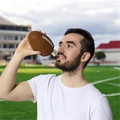 GOURDE SILICONE BALLON RUGBY