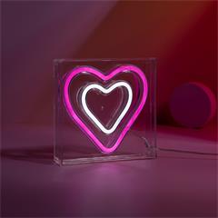 LAMPE EFFET NEON COEURS