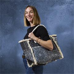 SAC CABAS BANDANA NOIR M4