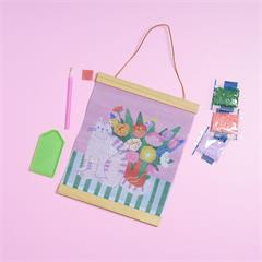 KIT DIY DIAMOND PAINTING AFFICHE SPRING KITTY